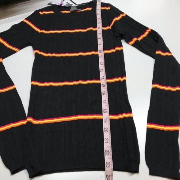 Primark sweater stripes black yellow girls XS New - Picture 10 of 13